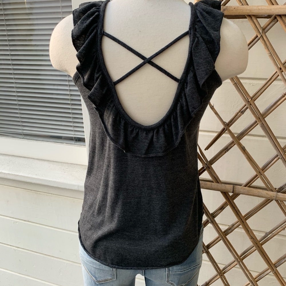 Chaser Tri-Blend Ruffle Tank - Picture 4 of 6